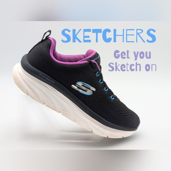Skechers Shoes - Skechers D’Lux Walker Fresh Finesse Women’s Shoes – Size 7.5 – Pink/Black/Blue/W
